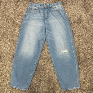 Loft Barrel Jeans Women's Size 2/26 Medium Denim Wash High RIse Retro 90's Y2K